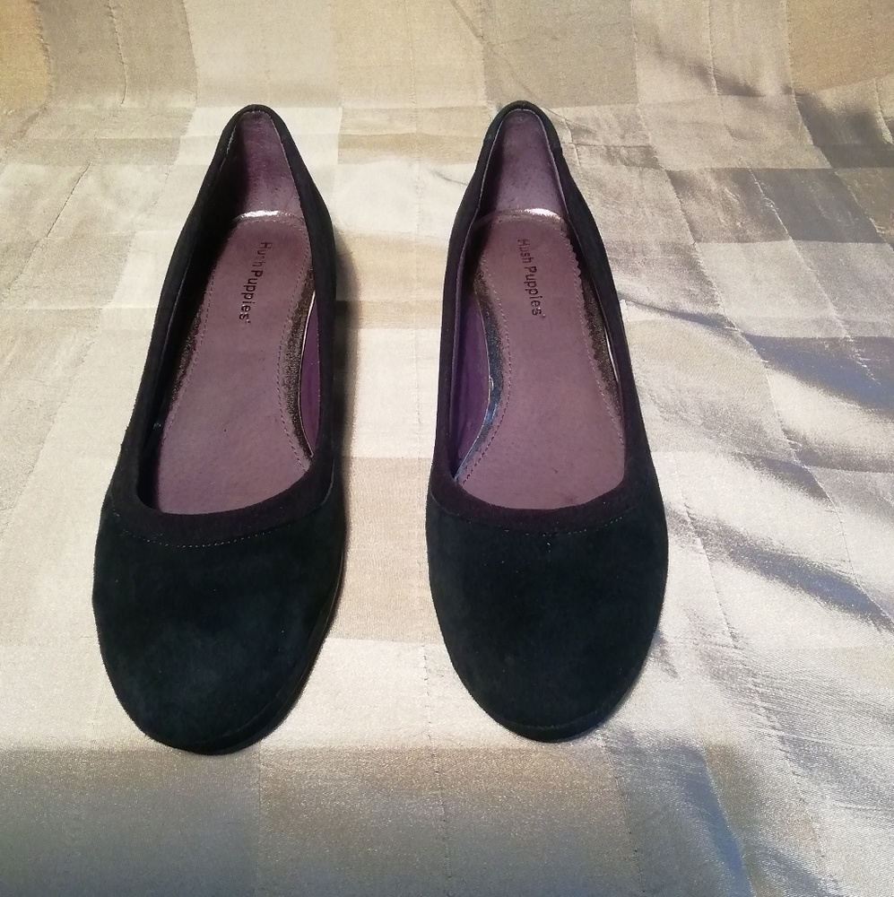 Hush Puppies navy suede shoes size 7.5